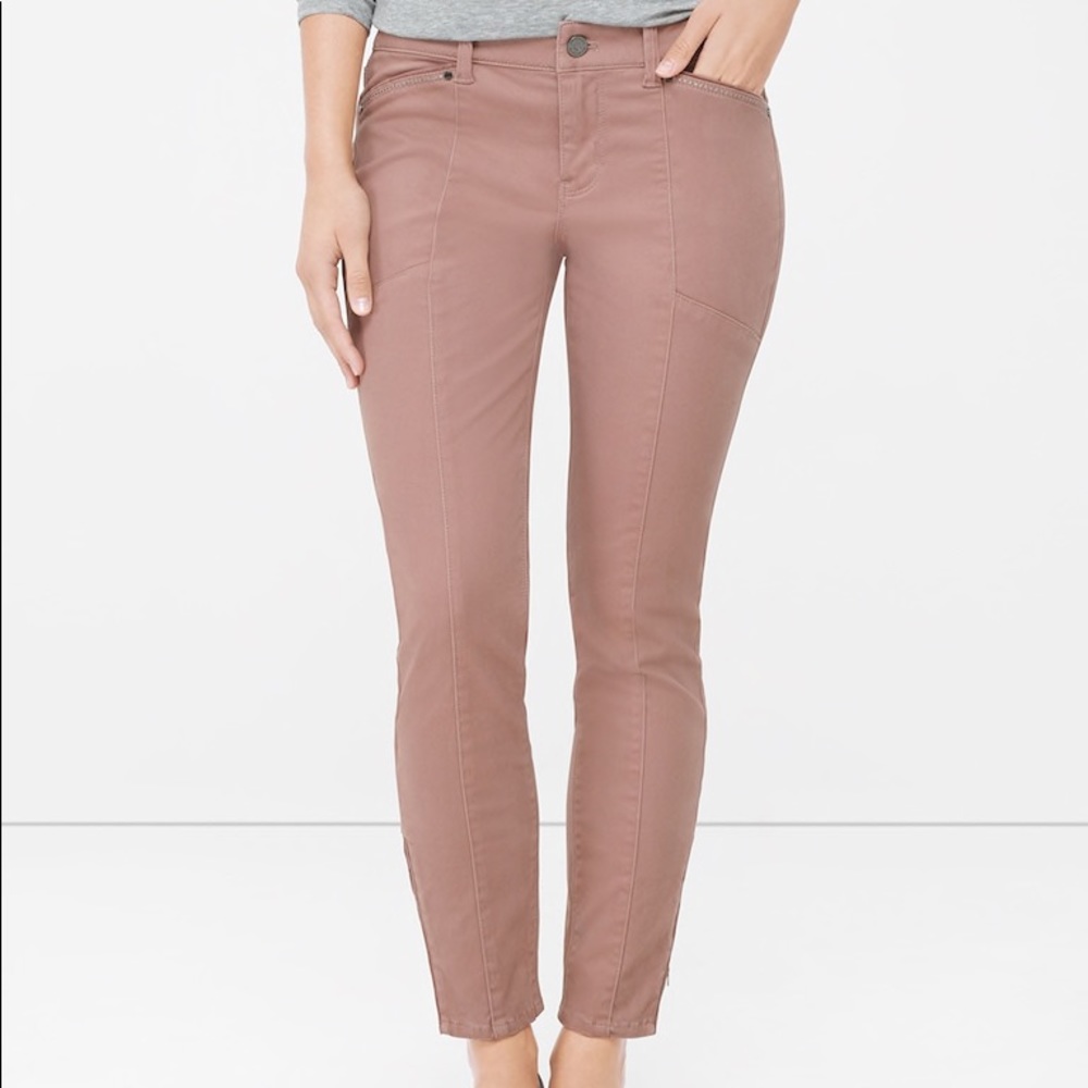 WHBM Washed Mauve Pink Skimmer Jeans 8